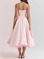 JazzHer Mademoiselle Ballerina Pink Midi Dress