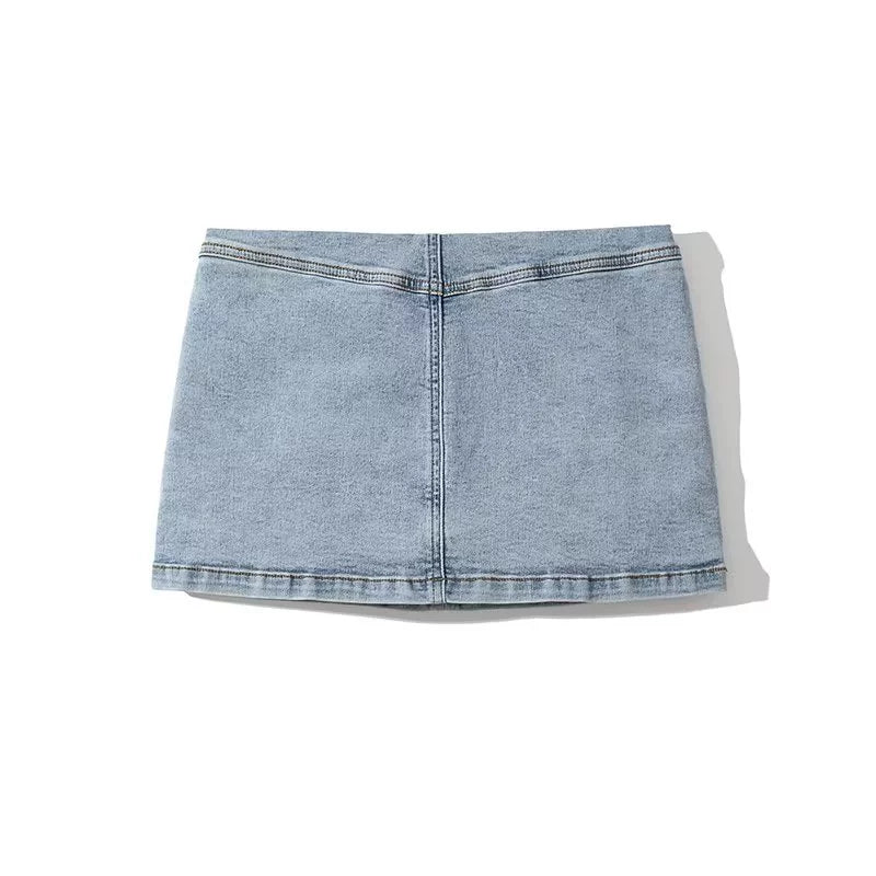 JazzHer Miray Denim Mini Skirt