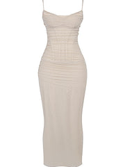 JazzHer 'Nalini' Sand Maxi Dress