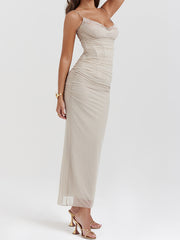 JazzHer 'Nalini' Sand Maxi Dress