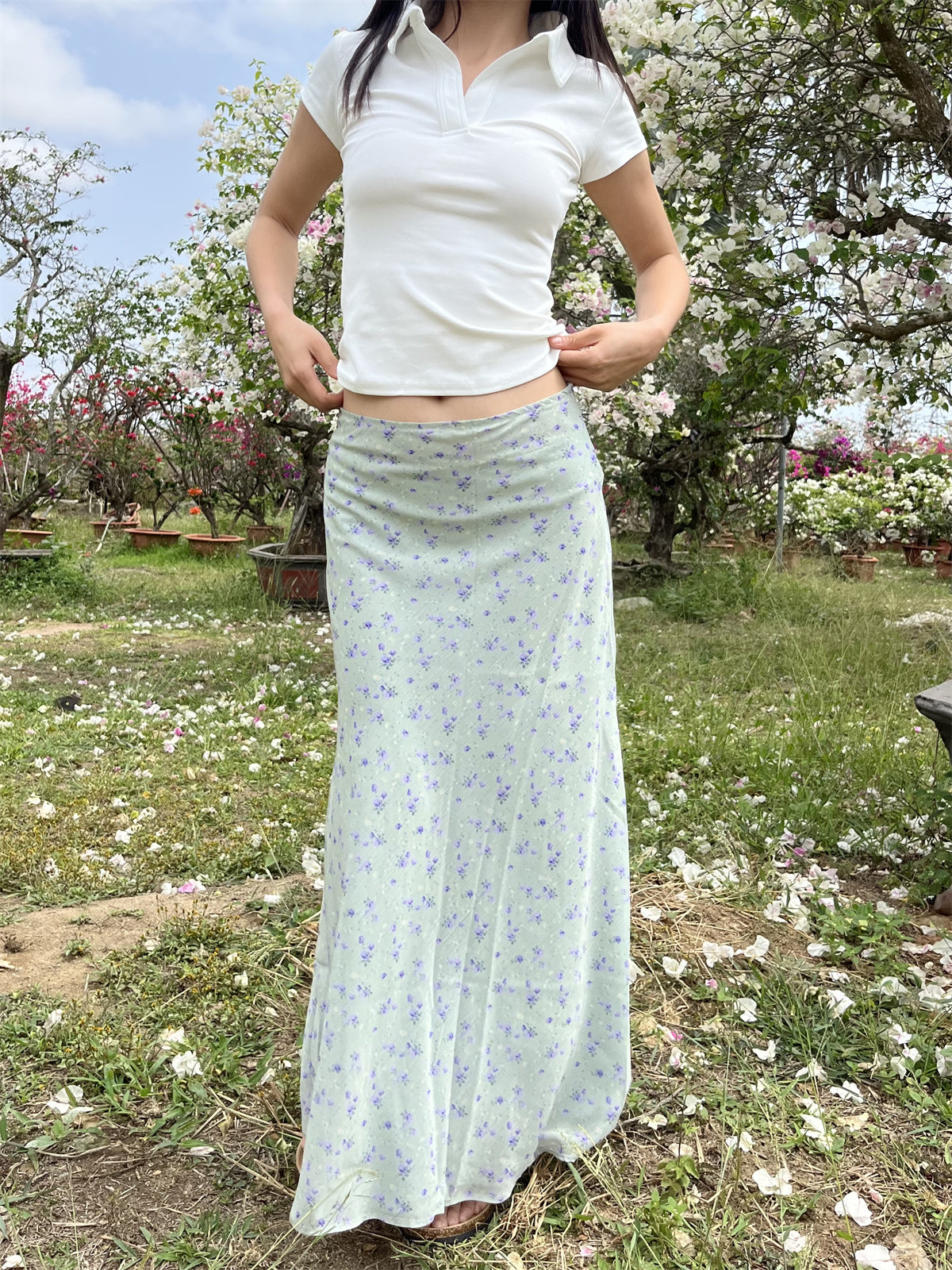 JazzHer April Floral Maxi Skirt