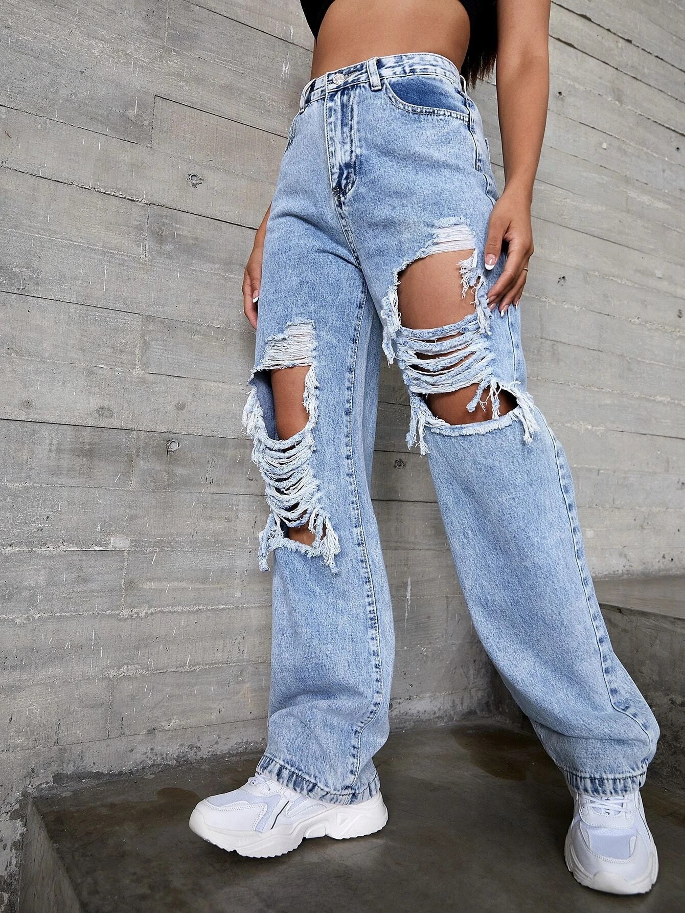 frat boy outfits Women's Fashion Trend Ripped Denim