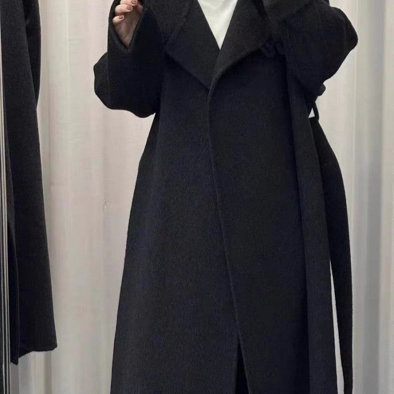 construction worker costume Factory Big Promotion New Year Battle Robe Super Long Stand Collar Cashmere Coat Thickened Design Wool Coat Maillard Series