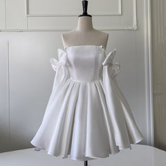 avant garde dress to impress French Retro Pettiskirt Bow Design Waist-Tight Birthday Short Banquet Dress Sling Dress