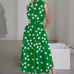 avant garde dress to impress Dress 2024 Summer New Commuter Fashion Polka Dot V-neck Women's Button Fishtail Skirt