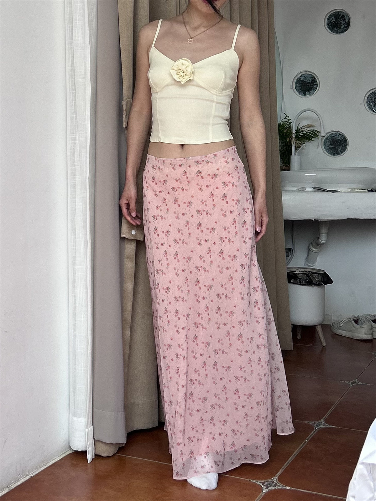 JazzHer April Floral Maxi Skirt