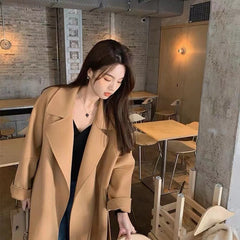 streetwear men outfits New Sicilian Lazy Coat Elegant Double-Sided Cashmere Extended Loose plus Size High-Grade Woolen Coat