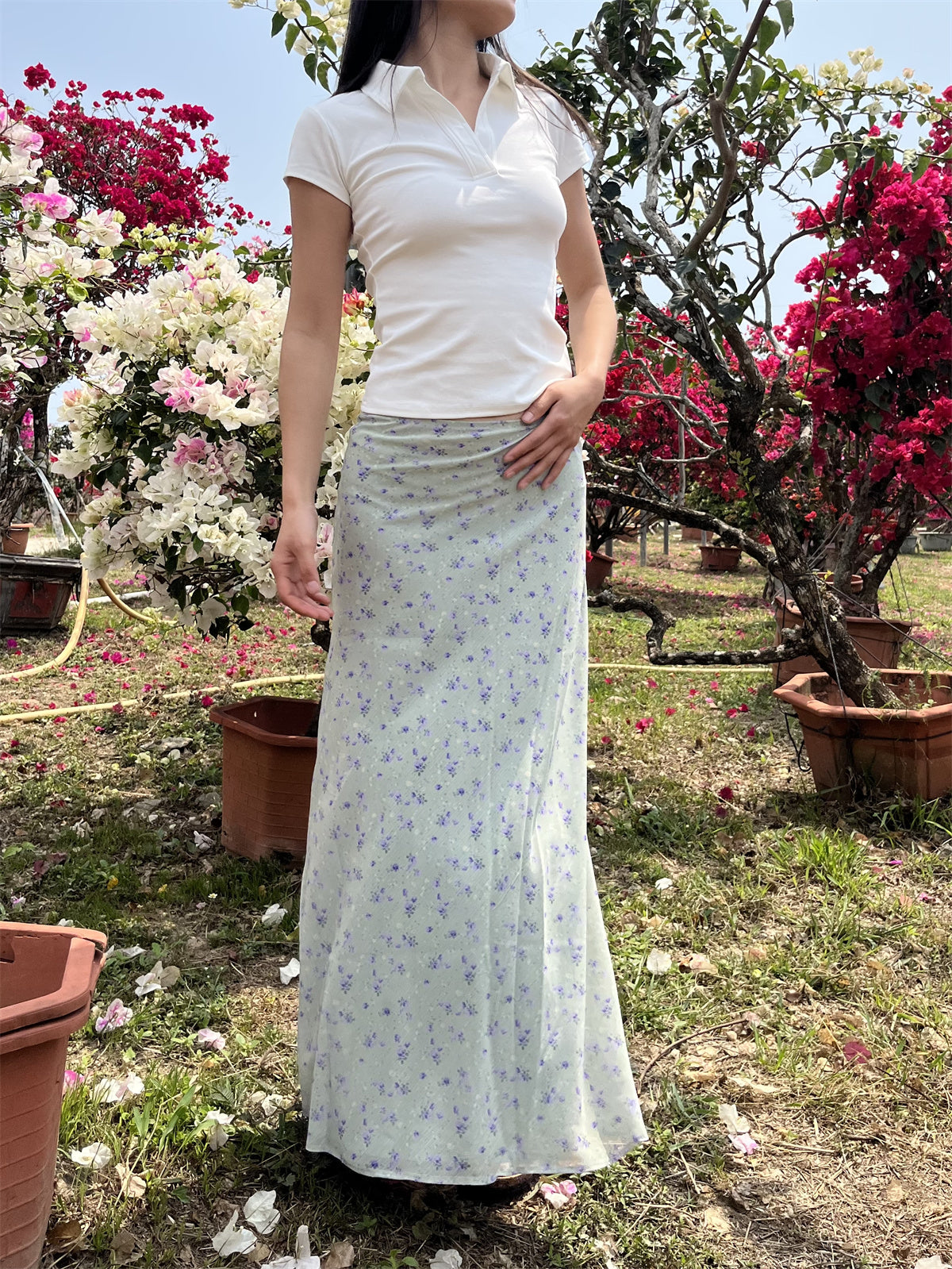 JazzHer April Floral Maxi Skirt