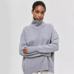 men’s fall fashion 2024 050 Women's New Sweater Loose Half Turtleneck Autumn and Winter Russian Sweater