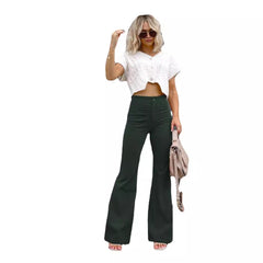 business casual outfits Winter New Pure Color Corduroy Elegant Women's Trousers Slim Pants High Waist Casual Pants