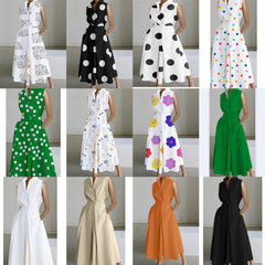 avant garde dress to impress Dress 2024 Summer New Commuter Fashion Polka Dot V-neck Women's Button Fishtail Skirt