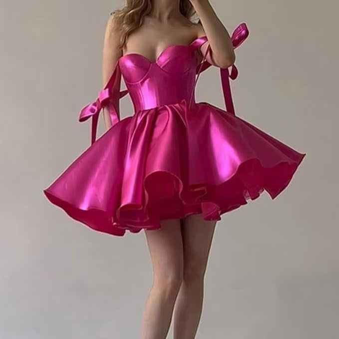 avant garde dress to impress Wedding Dress Mini Satin Dress Tube Top Backless Satin Banquet Party Skirt