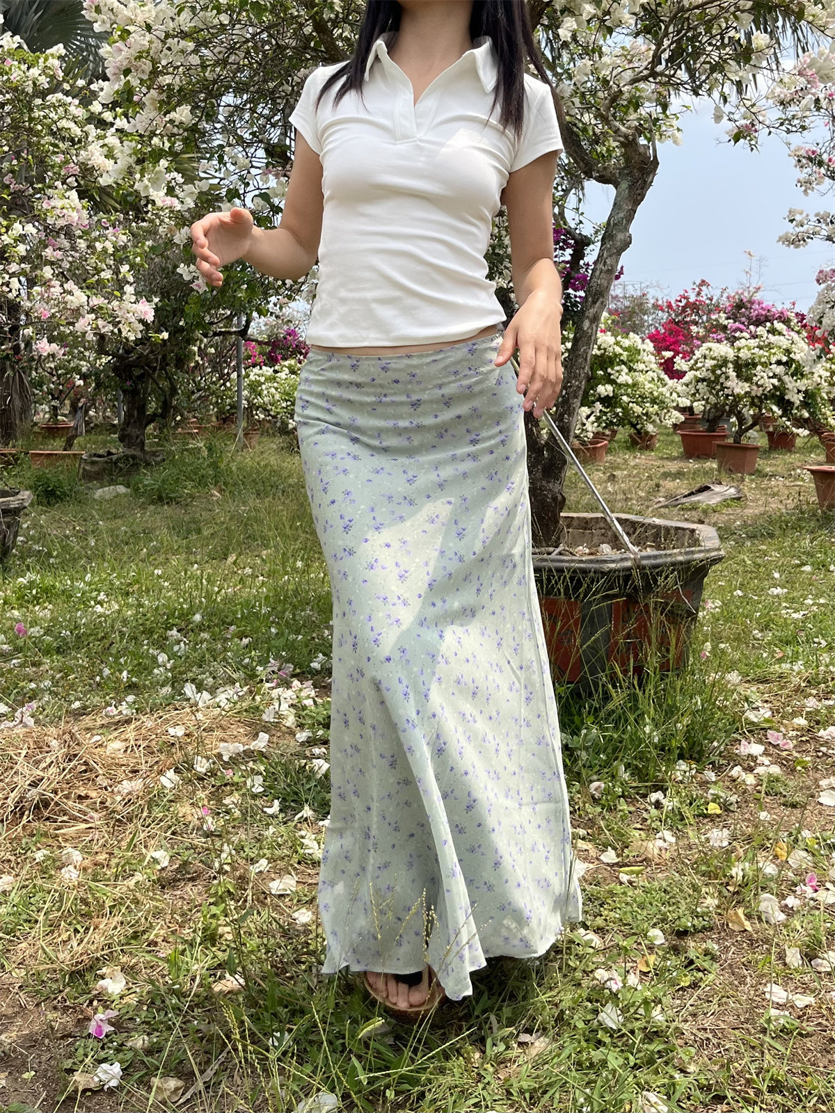 JazzHer April Floral Maxi Skirt