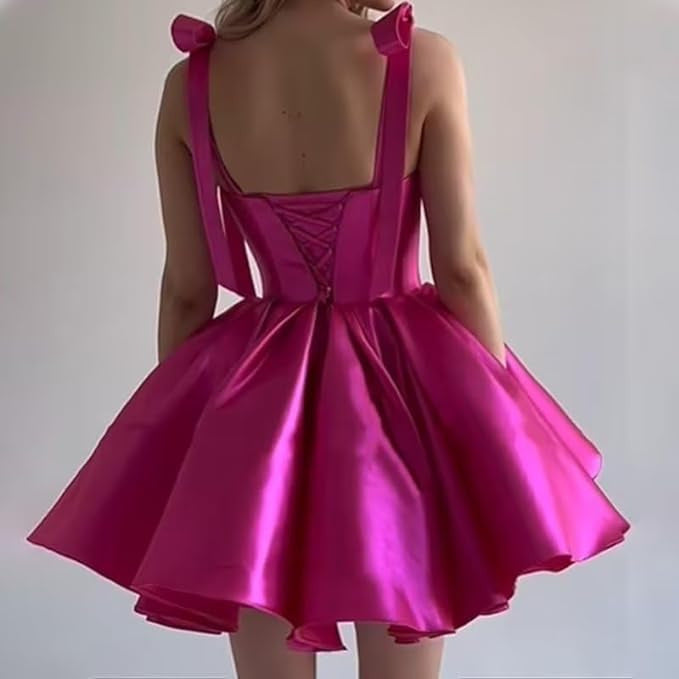 avant garde dress to impress Wedding Dress Mini Satin Dress Tube Top Backless Satin Banquet Party Skirt