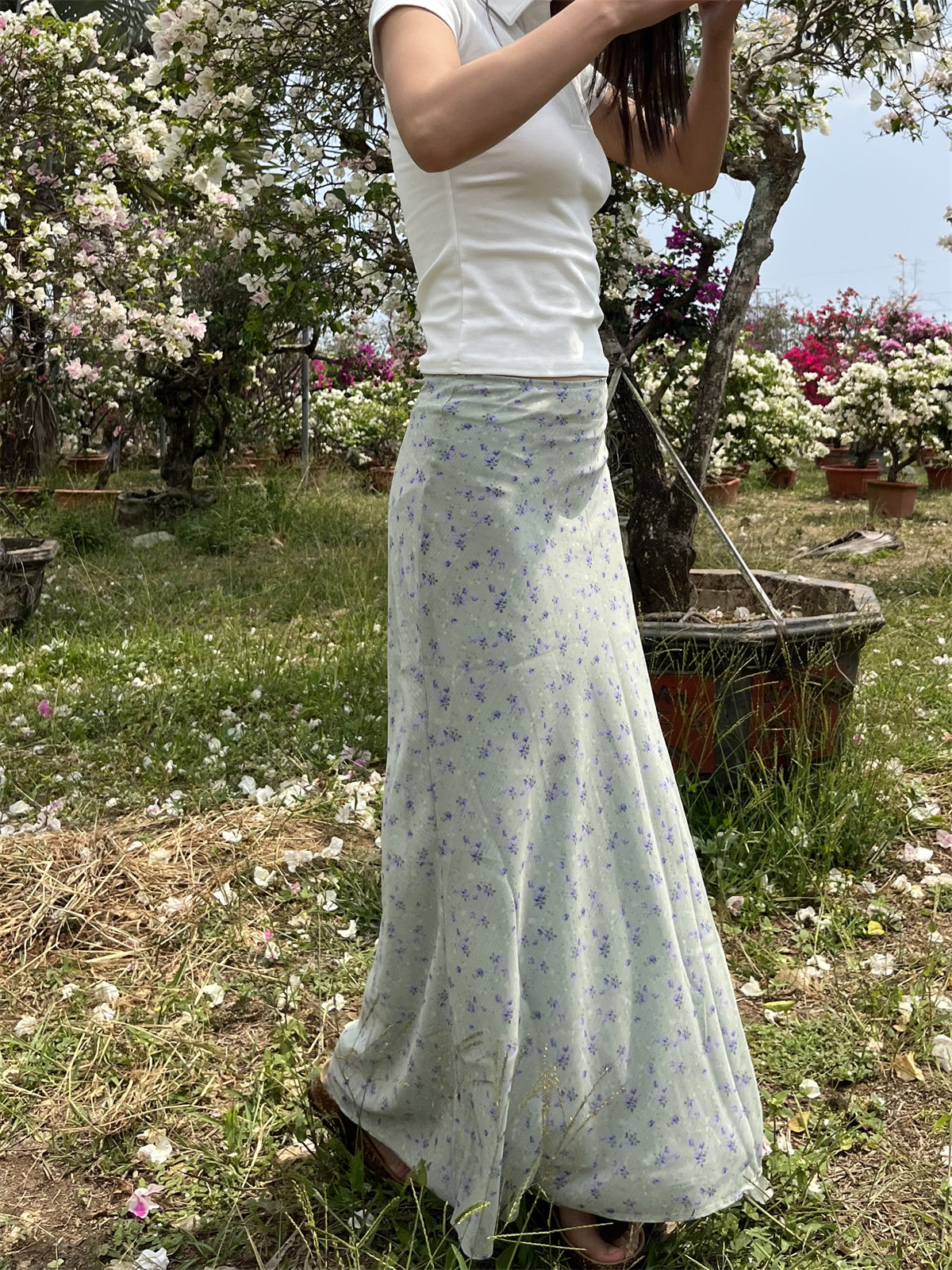 JazzHer April Floral Maxi Skirt