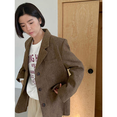 frat boy outfits Fashionable Modern Elegant Cashmere Woolen Coat Wool Coat Autumn and Winter Small Coat 02760