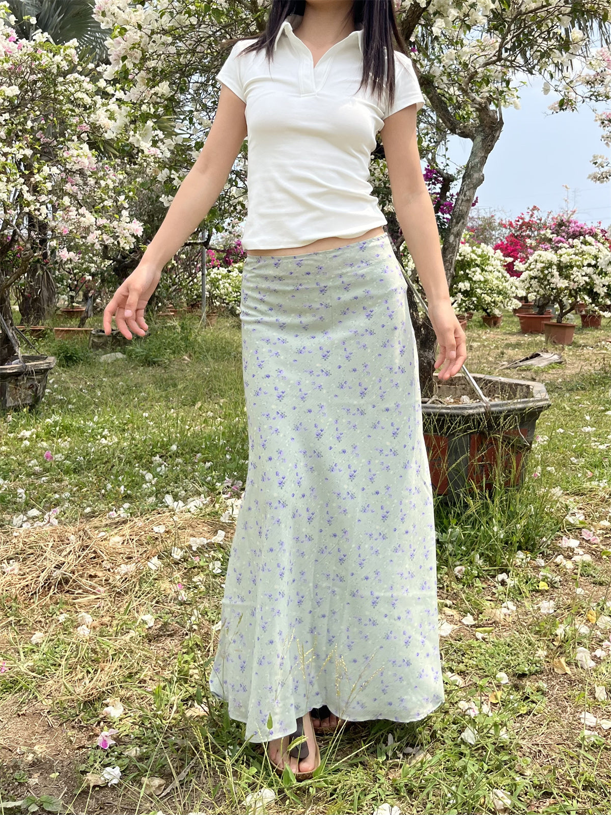 JazzHer April Floral Maxi Skirt