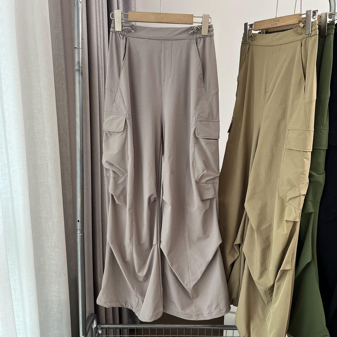 dti outfits Strict Selection Parachute Pants Banana Autumn Quick-Drying Umbrella Pants Casual Pants Breathable Wide-Leg Overalls Women