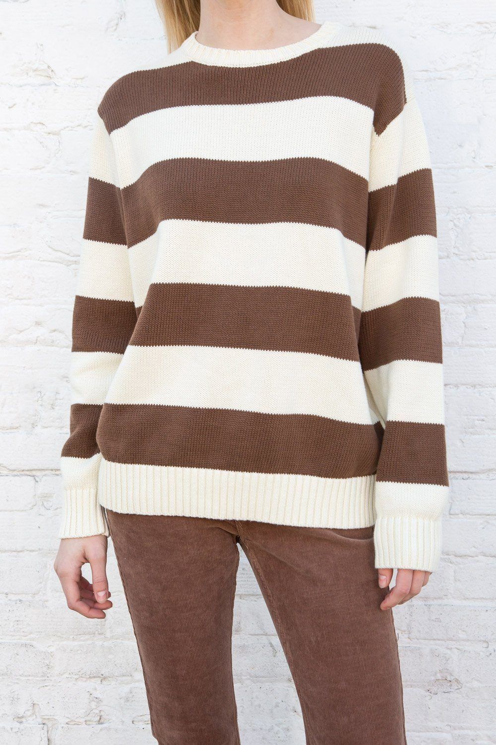 sweater Autumn and Winter Sweater round Neck Korean Style Casual Sweater Loose Sweater Trendy Striped Lazy Thick Bottoming Shirt