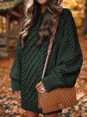 JazzHer Oversized Cable Knit Sweater Dress