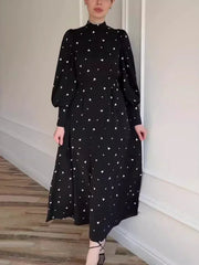 JazzHer Eid women Party Dress for woman Floral Bandage Elegant Ramadan Abaya Long Dress Belt Vestidos Largos Dubai Robe Jalabiya 2024