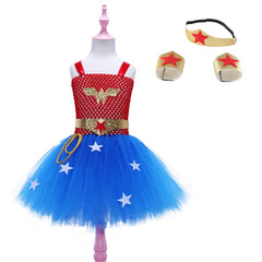 JazzHer Halloween Awakecrm Superhero Girls Costume Tutu Dress Kids Party Dresses Clown Zombie Cosplay Halloween Costume For Girl Fancy Dress Up Clothes