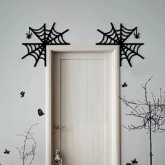 JazzHer Halloween Door Frame Decoration,Bats,Pumpkins,Spider Webs,Door and Window Corner Stickers, Halloween Home Decoration