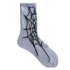 JazzHer New Casual Women Socks Halloween Socks creative Cosplay Long Socks Bone web Male Socks Black & White Socks Couple socks