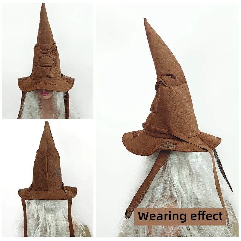 JazzHer Halloween Witch Hat Cosplay Costume Hat Props Anime Game Film and Television Surrounding Branch School Magic Tree Hat