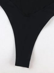 JazzHer One Piece Bathing Suit Female Monokini Swimwear 2025 Sexy Solid Vacation Wear Hollow Out Swimming Suit New Resort Wear K151
