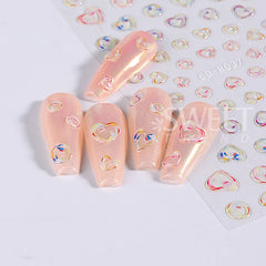 JazzHer 1PC Transparent Bubble Nails Art Sticker Cute Lovely Bubbles Nail Decals Self-Adhesive 5D Embossed Bubble DIY Manicure Sliders