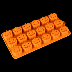 JazzHer Halloween Pumpkin Silicone Mold Ghost Bat Chocolate Cookie Candy Mould Halloween Party DIY Baking Tools Cake Decoration Ice Mold