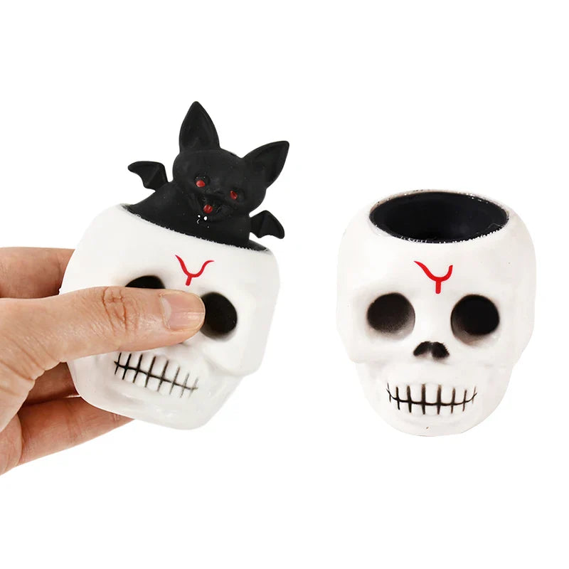 JazzHer 3/1Pcs Halloween Pumpkin Ghost Squeeze Pinch Toy Kids Favors Halloween Party Supplies Stress Relief Fidget Toys Birthday Gifts