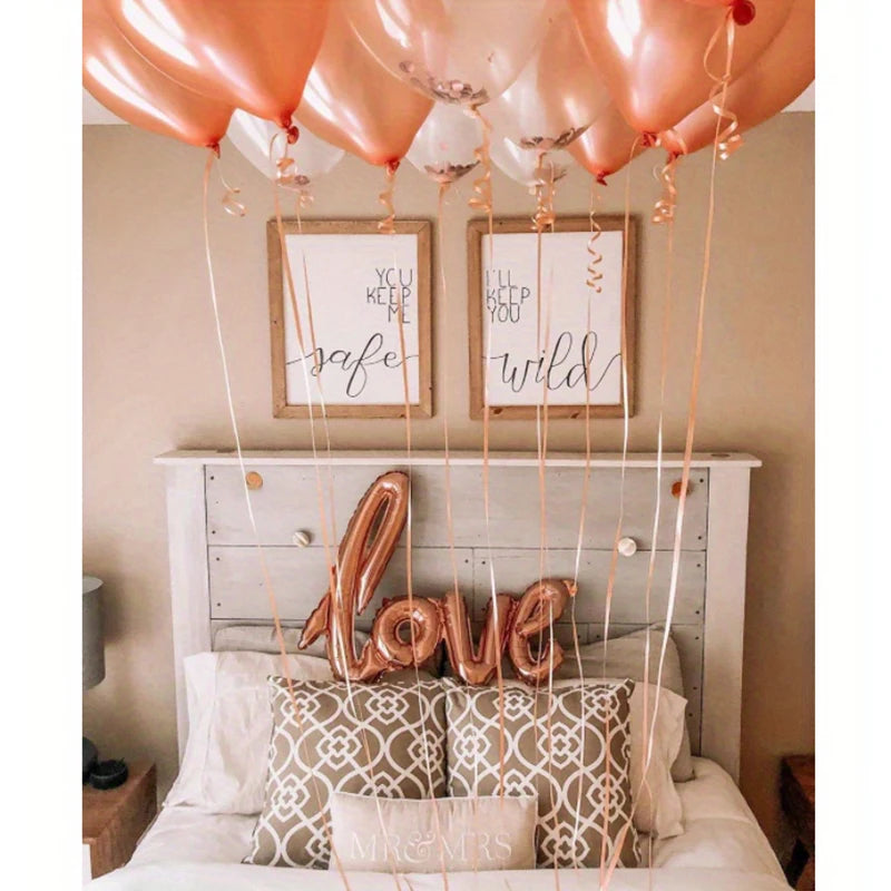 JazzHer Bride Banner Rose Gold Champagne Bottle Baloons Bridal Shower Balloon Kit Bachelorette Party Decorations