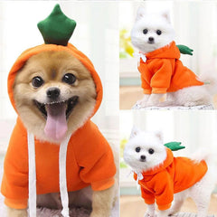 JazzHer Cute Dog Hoodie Pet Fruit Clothes Funny Dog Cat Coats with Hat Halloween Cosplay Costume Dogs Hooded Sweatshirt for Puppies Cat