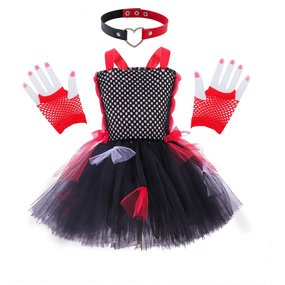 JazzHer Halloween Awakecrm Superhero Girls Costume Tutu Dress Kids Party Dresses Clown Zombie Cosplay Halloween Costume For Girl Fancy Dress Up Clothes