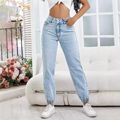 JazzHer Jeans Women Pencil Pants Denim Mid Waist Zipper Fly Ankle Length Trousers Vintage Pockets 2024 Autumn Female Denims Streetwear