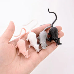 JazzHer 10Pcs Fake Mouse Model Mini Rat Kids Trick Novelty Toys Halloween Party Home Decoration Haunted House Scary Props Joke Prank