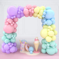 JazzHer Colorful Macaron Balloons Garland Arch Kit Wedding Birthday Party Decor Kids Birthday Wedding Supplies Latex Ballon Baby Shower