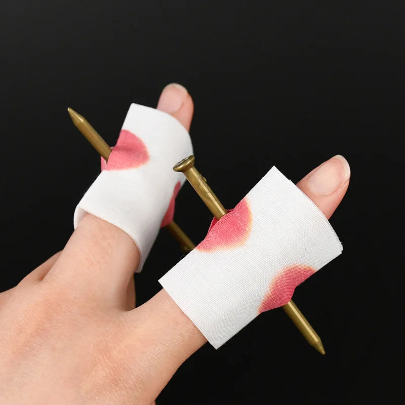 JazzHer 5pcs Bloody Nail Through Finger Prank Joke Novelty Toys Halloween Party Decoration Supplies Scary Trick Props Kids Birthday Gift