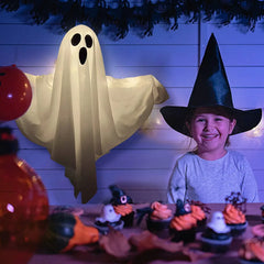 JazzHer Halloween Party LED Glow Ghost Home Indoor Outdoor Decoration Supplies 2024 Haunted House Bar Hanging Horror Props with Lights