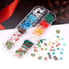 JazzHer Christmas Gingerbread Man Nail Art Charms Cartoon Kawaii Snowflakes Candy Nail Parts Supplies DIY Xmas Decoration Accessories