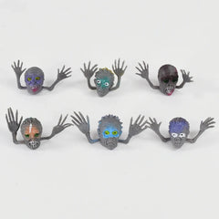 JazzHer 5/10Pcs Monster Finger Puppets Toy Zombie Head Tell Story Hand Toys Kids Birthday Party Favors Halloween Gift Goodie Bag Fillers