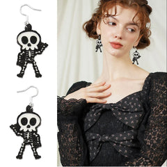 JazzHer Cross-Border New Halloween Earrings, Spider Bat Earrings, Party Decorations For Adults And Children, Scary And Funny Earrings