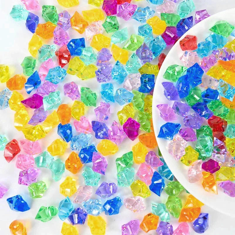 JazzHer 50pcs Pirate Jewels Treasure Chest Acrylic Crystal Gem Confetti for Kids Pirate Birthday Party Decoration Wedding Christmas Gift