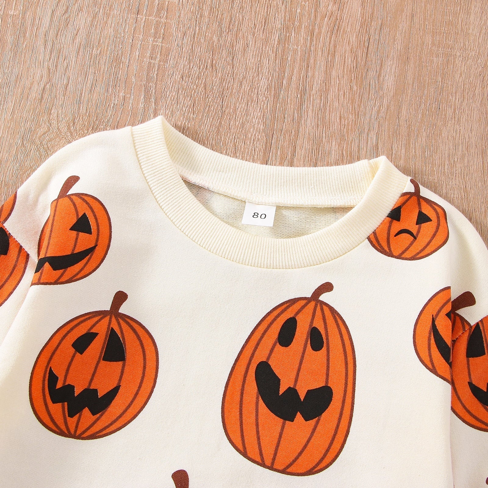 JazzHer Halloween Awakecrm Lioraitiin 1-5Years Toddler Girls Boys Halloween Sweatshirt T Shirts Long Sleeve Pullover Pumpkin Halloween Outwear