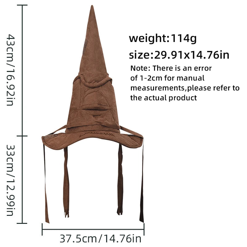 JazzHer Halloween Witch Hat Cosplay Costume Hat Props Anime Game Film and Television Surrounding Branch School Magic Tree Hat