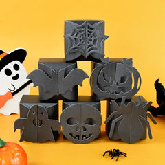 JazzHer 6pcs Halloween Candy Gift Box Spider Bat Pumpkin Cookie Boxes Bag Halloween Party Decoration Supplies Kids Favors Trick or Treat