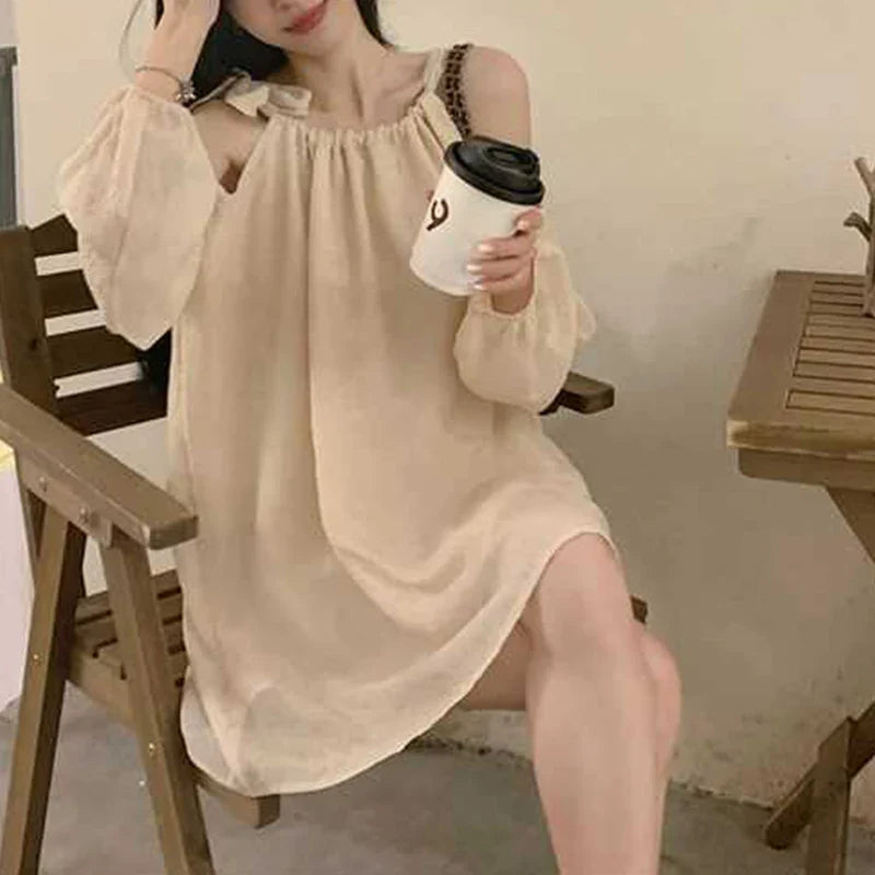 JazzHer Korean Style Fashion Women A Line Skirt Ruffles Tighten The Waist 2024 Spring Summer New Hot Girl Dress Fashion Lovely Dress