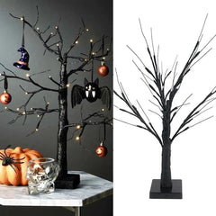 JazzHer Halloween Decor LED Birch Tree Light Halloween Party Hanging Ornaments Tree Decorations for Home Table Kids Gift Christmas Lamp